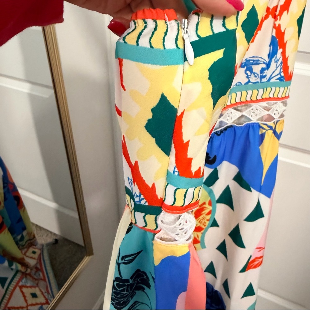 Multicolor Geometric Maxi Dress - Picture 8 of 11